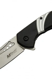 Mtech 4214 Beyaz Kamp Çakı 20cm- Yarı Otomatik, Kemerlikli, Oluklu