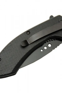 Mtech 4215 Kırmızı Kamp Çakı 20cm- Yarı Otomatik, Kemerlikli, Oluklu