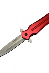 Mtech 4223 Kırmızı Kamp Çakı 21cm- Yarı Otomatik, Kemerlikli