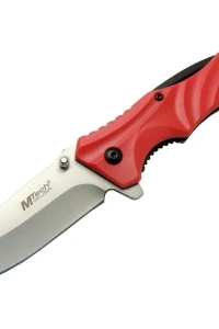 Mtech 4312 Kırmızı Kamp Çakı 20cm - Yarı Otomatik, Kemerlikli