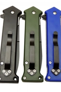 Mtech 4352 Mavi Bas - Çek Kamp Çakı 20cm- Otomatik, Kemerlikli