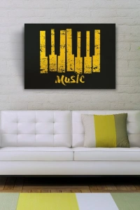 Music Piyano Tuşları Poster Kanvas Tablo 50 x 70