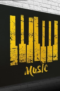 Music Piyano Tuşları Poster Kanvas Tablo 50 x 70