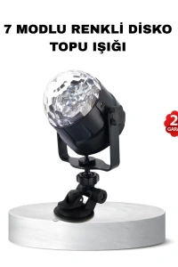 Müzik Ritmine Duyarlı Renkli Disko Topu – 7 Modlu Işıklı Parti Lambası