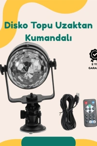 Müzik Ritmine Uyumlu 7 Modlu Renkli Disko Topu Işığı