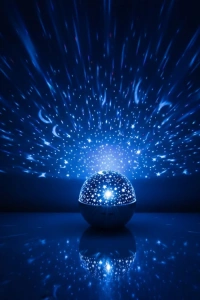 Müzikli Yıldız Yansıtmalı Dekoratif Gece Lambası