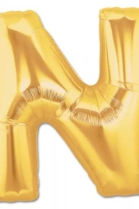 N Harf Folyo Balon Altın Renk 40 inç