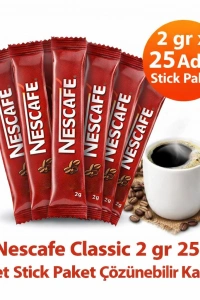 Nescafe Classic 2 gr 25 Adet Stick Paket Çözünebilir Kahve