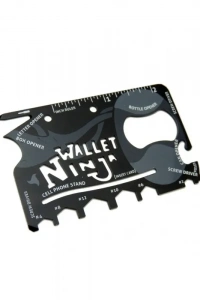 Ninja Wallet Survival Acil Durum Kiti / Kartı - 18 in 1