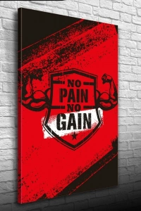 No Pain No Gain Poster Kanvas Tablo 50 x 70