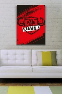 No Pain No Gain Poster Kanvas Tablo 50 x 70