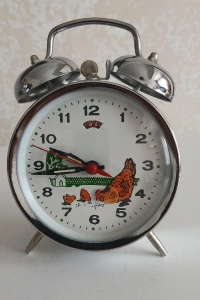 Nostaljik Kurmalı Horozlu Çalar Saat Büyük Boy