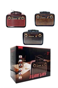Nostaljik Radyo Bluetooth Bağlantılı Müzik Kutusu Ahşap