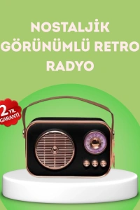 Nostaljik Retro Radyo – Bluetooth, USB ve FM Özellikli Şık Tasarım