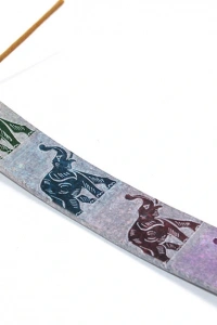 Obsidian Taşı Fil Tasarımlı Kayık Tütsülük