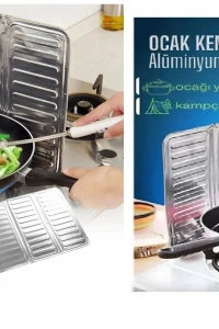Ocak Kenar Koruyucu Alüminyum Levha - Ev Kamp Karavan Ocak Koruyucu