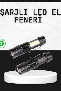 Odak Ayarlı 2000 Lümen Şarjlı LED El Feneri