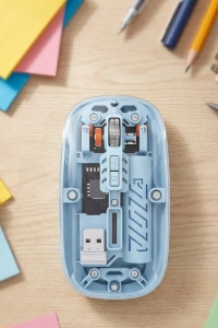 Ofis ve Günlük Kullanım İçin Mavi Bluetooth Kablosuz Mouse