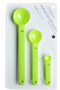 Ölçme Kaşıklı Poşet Klipsi 3lü Paket