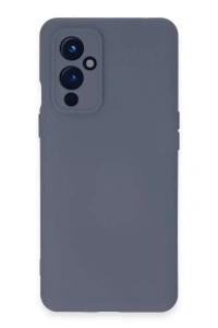 One Plus 9 Kılıf Nano içi Kadife Silikon - Gri