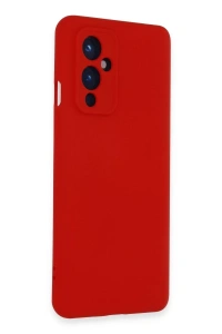 One Plus 9 Kılıf Nano içi Kadife Silikon - Kırmızı