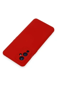 One Plus 9 Kılıf Nano içi Kadife Silikon - Kırmızı