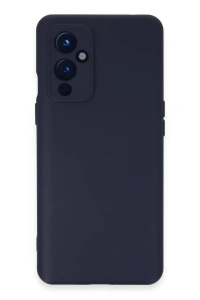 One Plus 9 Kılıf Nano içi Kadife Silikon - Lacivert