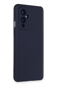 One Plus 9 Kılıf Nano içi Kadife Silikon - Lacivert