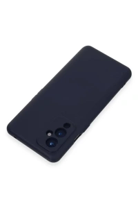 One Plus 9 Kılıf Nano içi Kadife Silikon - Lacivert