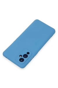 One Plus 9 Kılıf Nano içi Kadife Silikon - Mavi