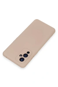 One Plus 9 Kılıf Nano içi Kadife Silikon - Pudra