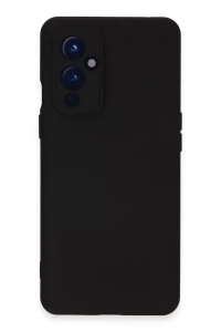 One Plus 9 Kılıf Nano içi Kadife Silikon - Siyah