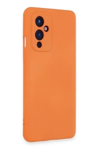 One Plus 9 Kılıf Nano içi Kadife Silikon - Turuncu