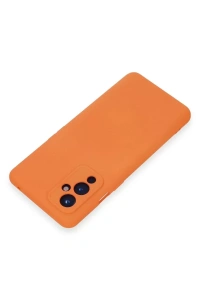 One Plus 9 Kılıf Nano içi Kadife Silikon - Turuncu