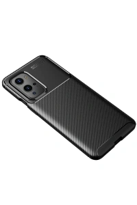One Plus 9 Pro Kılıf Auto Focus Karbon Kapak - Siyah