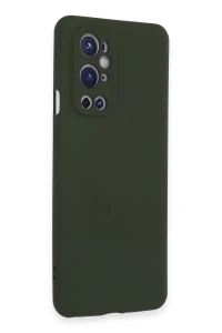 One Plus 9 Pro Kılıf Nano içi Kadife Silikon - Koyu Yeşil