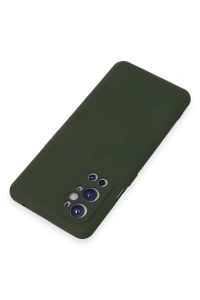 One Plus 9 Pro Kılıf Nano içi Kadife Silikon - Koyu Yeşil
