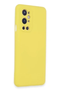 One Plus 9 Pro Kılıf Nano içi Kadife Silikon - Sarı
