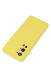 One Plus 9 Pro Kılıf Nano içi Kadife Silikon - Sarı
