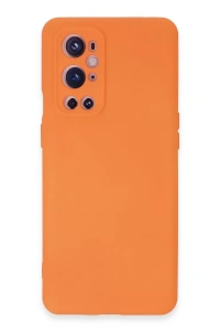 One Plus 9 Pro Kılıf Nano içi Kadife Silikon - Turuncu