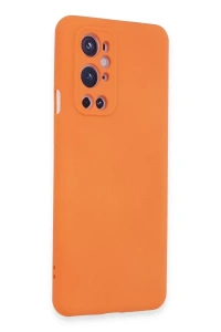 One Plus 9 Pro Kılıf Nano içi Kadife Silikon - Turuncu