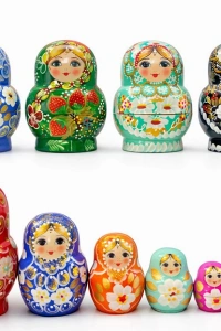 Orta Boy 10lu Ahşap Matruşka Seti