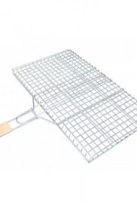 Orta Boy Mangal Izgarası - 40x30 cm - Ahşap Saplı
