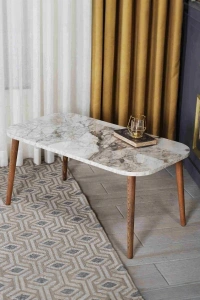 Orta Sehpa Ahşap Torna Ayak Kare Ceviz