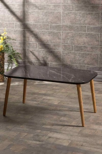 Orta Sehpa Ahşap Torna Ayak Kare Ceviz