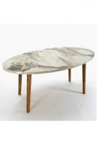 Orta Sehpa Ahşap Torna Elips Efes