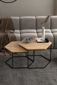 Orta Sehpa Altıgen İkili Lüx Atlantik Çam