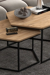 Orta Sehpa Altıgen İkili Lüx Atlantik Çam