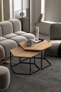 Orta Sehpa Altıgen İkili Lüx Atlantik Çam