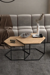 Orta Sehpa Altıgen İkili Lüx Atlantik Çam